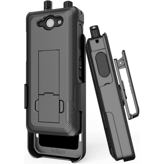 BELTRON Sonim XP5 Plus Case with Holster, Industrial Strength Belt Swivel Clip for Sonim XP5Plus AT&T FirstNet XP5900 - Secure Fit & Built-in Kickstand Supports 2.25" Duty Belt - Black