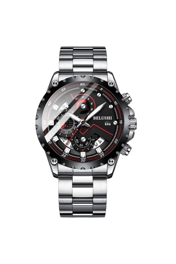 New Personalized Automatic Hollow Luminous Waterproof Steel Strap Watch Men's Quartz Watch