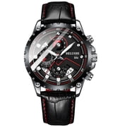 BELUSHI New Personalized Automatic Hollow Luminous Waterproof Steel Strap Watch Mens Quartz Watch