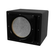 BELVA BBX110BK Single 10-inch Ported Car Subwoofer Box Enclosure MDF Pre-Lined Polyfil Black