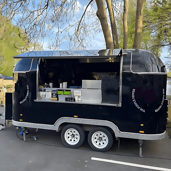 BELYOO Stainless Steel Mobile Food Service Cart for Outdoor Catering and Events Business