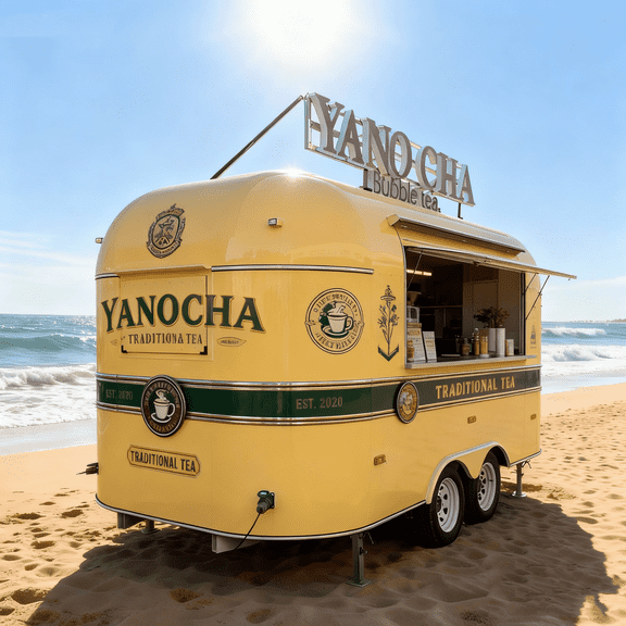 BELYOO Stainless Steel Mobile Food Cart for Outdoor Catering and Commercial Kitchen Use