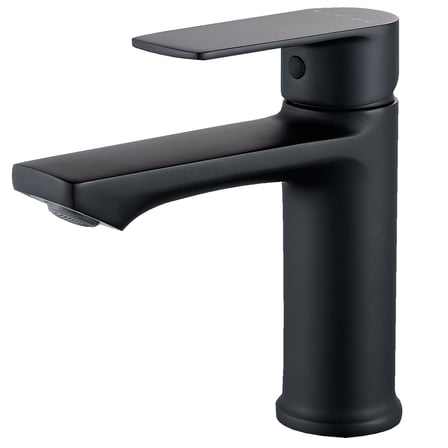 BELZ Bathroom Faucet Single Handle Bathroom Sink Faucet,Deck Mounted One Hole Bath Sink Vanity Faucets, Black