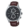 thumbnail image 1 of BEM-512L-1A Black Casio Men's Watches Leather Band Chronograph Beside New, 1 of 1