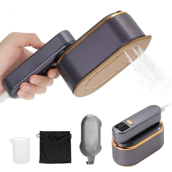 BEAMNOVA Travel Steamer Iron for Clothes, 1200W Portable Handheld Steamer Iron with LCD Display, 10s Fast Heating & Swivel Handle Powerful Wrinkle Remover, Garment Steamer for Home, Dorm
