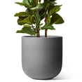 thumbnail image 1 of BEMAY 12" Plant Pots, Ceramic Flower Pots with Drain Holes& Plug Indoor Planter, Charcoal Gray Outdoor Planter, 1 of 9