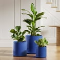 thumbnail image 1 of BEMAY Set of 3 Ceramic Plant Pots, 10+8+6 inch Flower Pots with Drainage Hole & Plug Indoor Planters, Sapphire Blue Indoor Planter, 1 of 9