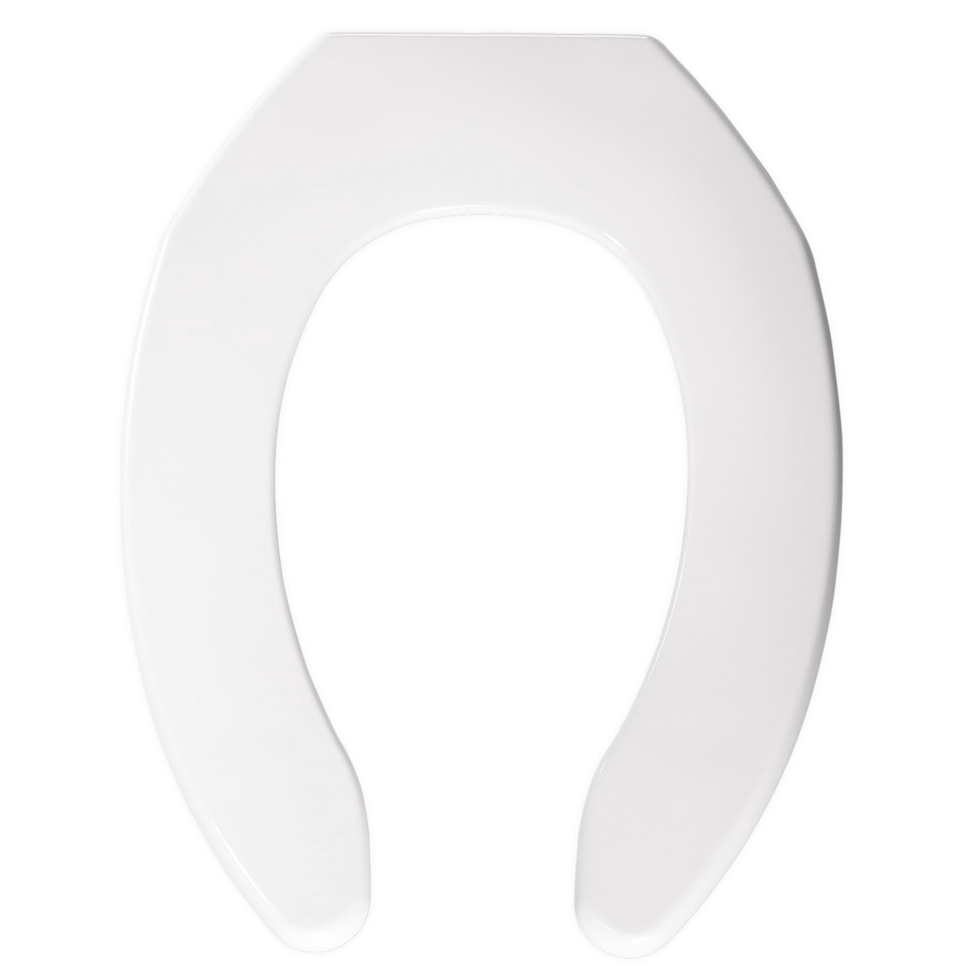 BEMIS 1055SSC Commercial Slow Close Open Front Plastic Toilet Seat, Heavy Duty Industrial Seat without Lid for Long Lasting Use, Elongated, White