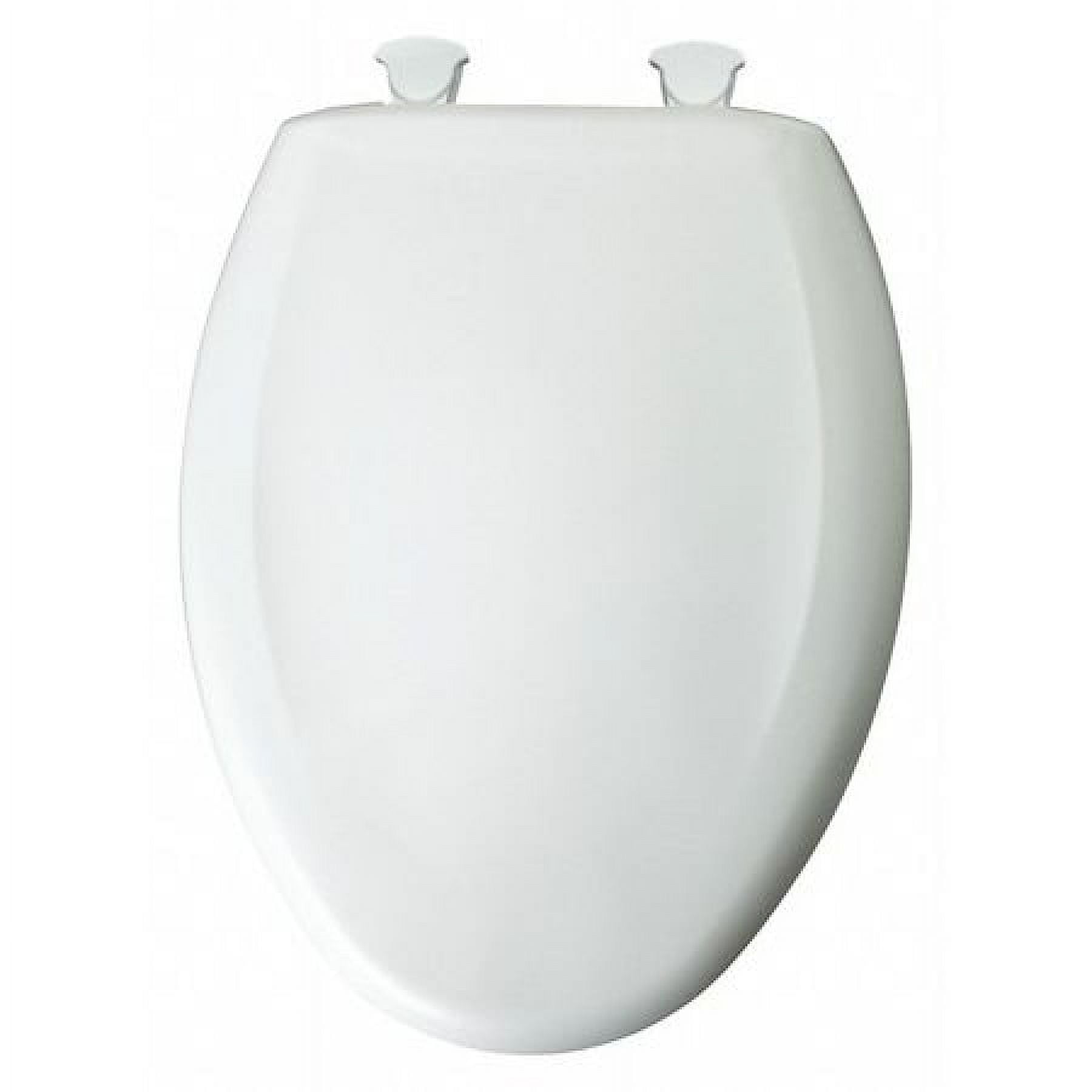 BEMIS 1200SLOWT 020 Elg Closed Front Toilet Seat,Crane White, With Cover, Plastic