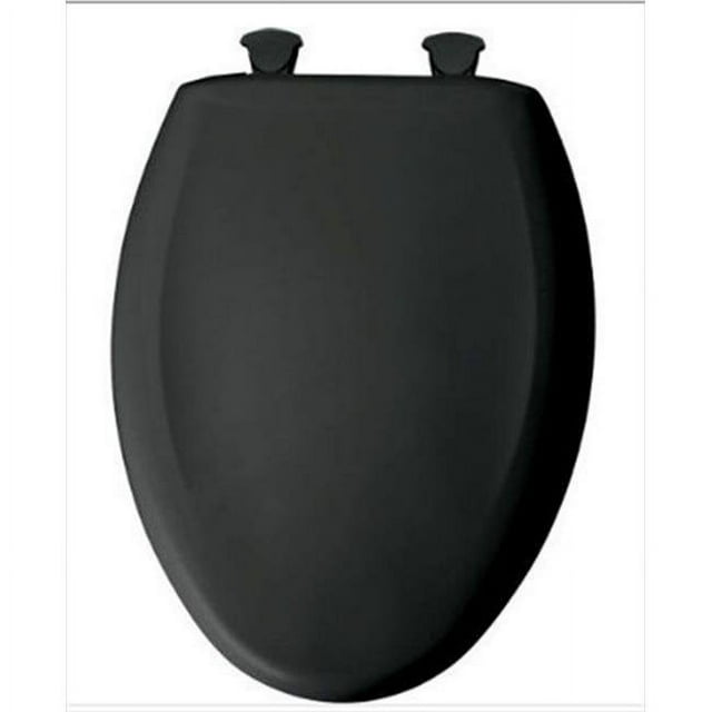 BEMIS 1200SLOWT 047 Elongated Closed Front Toilet Seat,Black, With