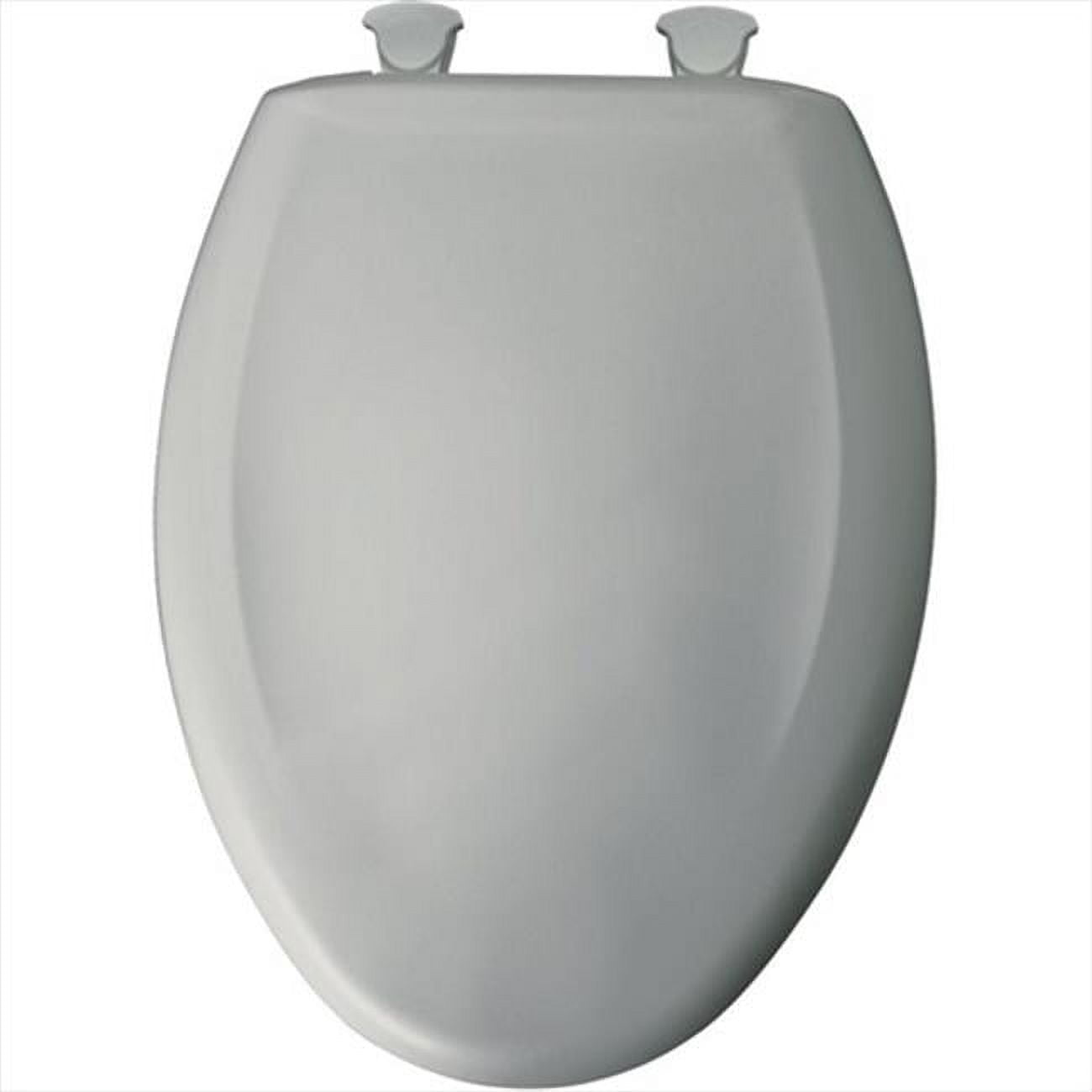 BEMIS 1200SLOWT 062 Elg Closed Front Toilet Seat,Ice Gray, With Cover,  Plastic, Elongated