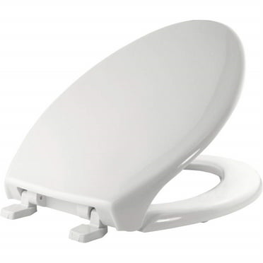 BEMIS 1900-000 Toilet Seat, With Cover, Plastic, Elongated, White