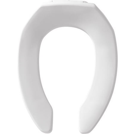 BEMIS 1955CT-000 Toilet Seat, Without Cover, Plastic, Elongated, White