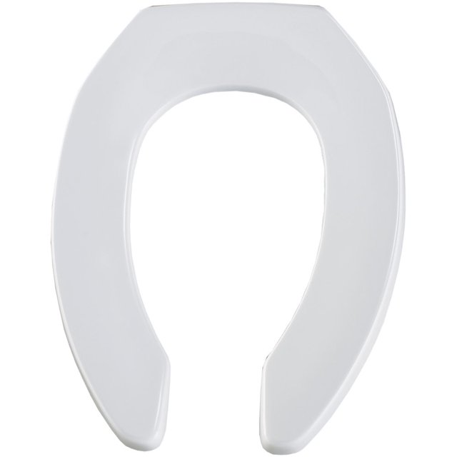 BEMIS 1955CT000 Toilet Seat, Without Cover, Plastic, Elongated, White