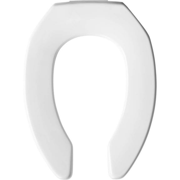 BEMIS 2L2155T 000 Medic-Aid 2" Lift Raised Open Front Plastic Toilet Seat, ELONGATED, Long Lasting Solid Plastic, White CA2