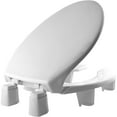 thumbnail image 1 of BEMIS 3L2150T 000 Toilet Seat, With Cover, Plastic, Elongated, White, 1 of 5