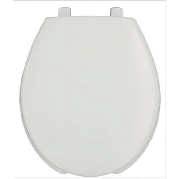 BEMIS 7750TDG-000 Toilet Seat, With Cover, Plastic, Round, White