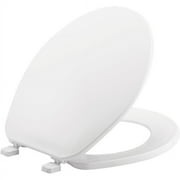 BEMIS GR70 000 Toilet Seat, With Cover, Plastic, Round, White