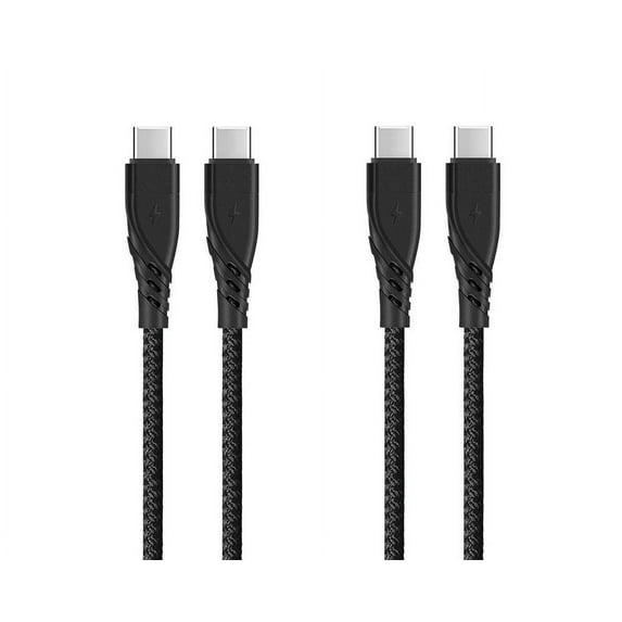 Bemz USB C Cable, Heavy Duty USB C to USB C Cable (2 Pack, 3 Feet), 60W/3A Power Delivery Charger Cable for Motorola Moto G Power 5G 2024 - Black