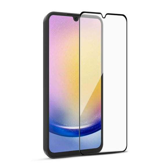 BEMZ Screen Protector for Samsung Galaxy A25 5G Easy Install, Bubble Free, Anti-Scratch, Shatterproof Tempered Glass Screen Protector ((Black Frame Full Screen Protection))