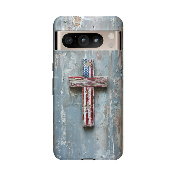 BEMZ Shock Armor Case for Samsung Galaxy Series - American USA Flag Cross