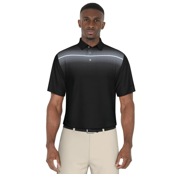 Ben Hogan Men's and Big Men’s Chest Print Golf Polo Shirt, up to Size 5XL