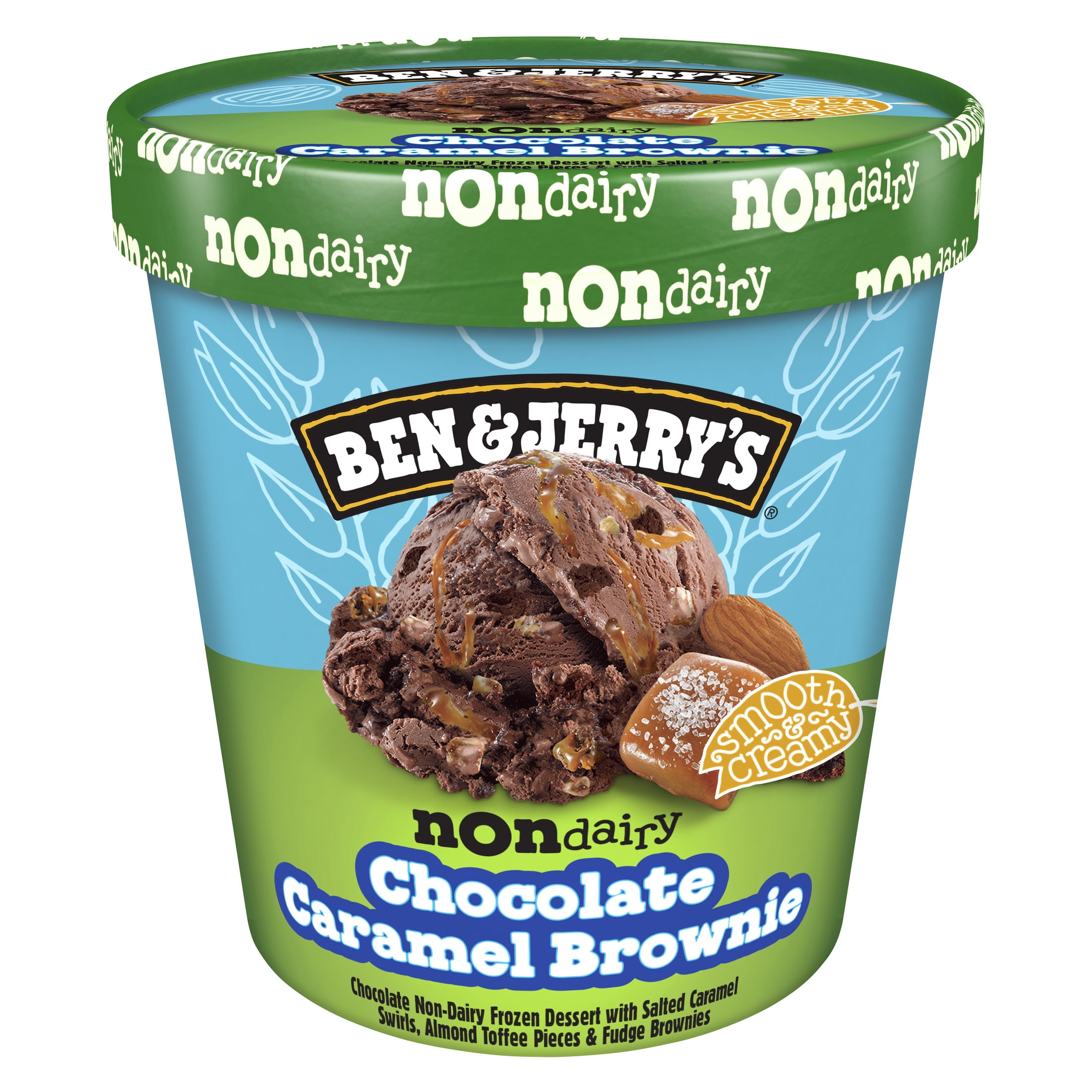 Ben & Jerry's Non-Dairy Chocolate Caramel Brownie Ice Cream Pint, 16 fl oz