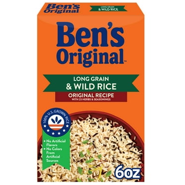 BEN'S ORIGINAL Flavored Long Grain Rice & Wild Rice, Boxed Rice, 6 OZ Box