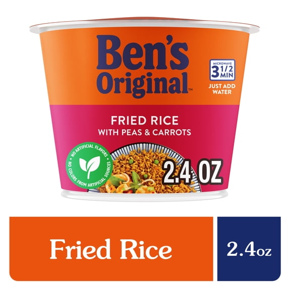 BEN'S ORIGINAL™ Fried Rice Single Serve Cup, Snack or Side, Microwave in 3.5 Minutes, 2.4 oz