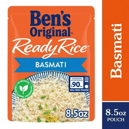 BEN'S ORIGINAL Ready Rice: Basmati Rice (6 Pack), Ready to Heat 8.5 oz Pouches