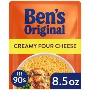 BEN'S ORIGINAL Ready Rice Creamy Four Cheese Flavored Rice, Easy Dinner Side, 8.5 oz Pouch
