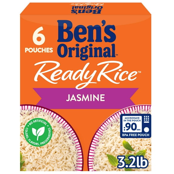 BEN'S ORIGINAL Ready Rice: Jasmine 8.5 oz, 6 Count Club Case