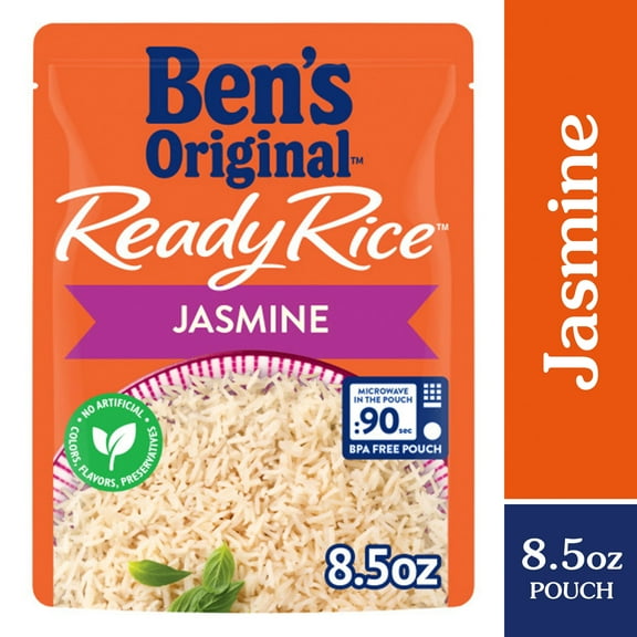 (12 pack) Ben's Original Ready Rice Jasmine Rice, Easy Dinner Side, 8.5 Ounce Pouch