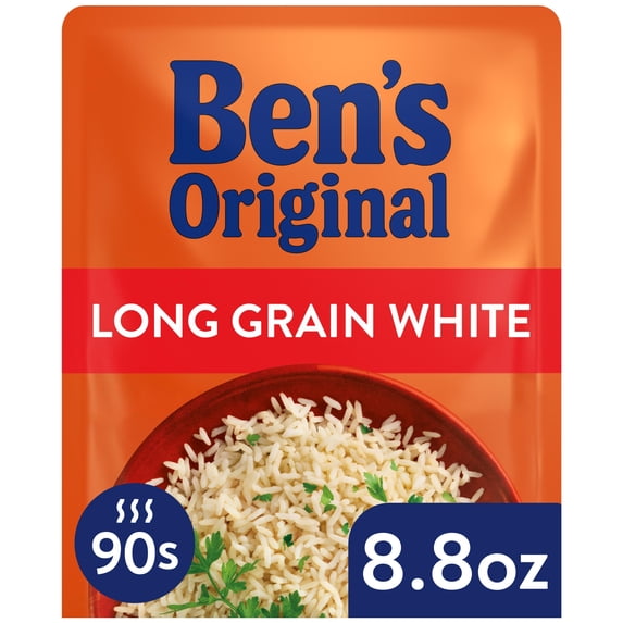 BEN'S ORIGINAL Ready Rice Original Long Grain White Rice, Easy Dinner Side, 8.8 Ounce Pouch