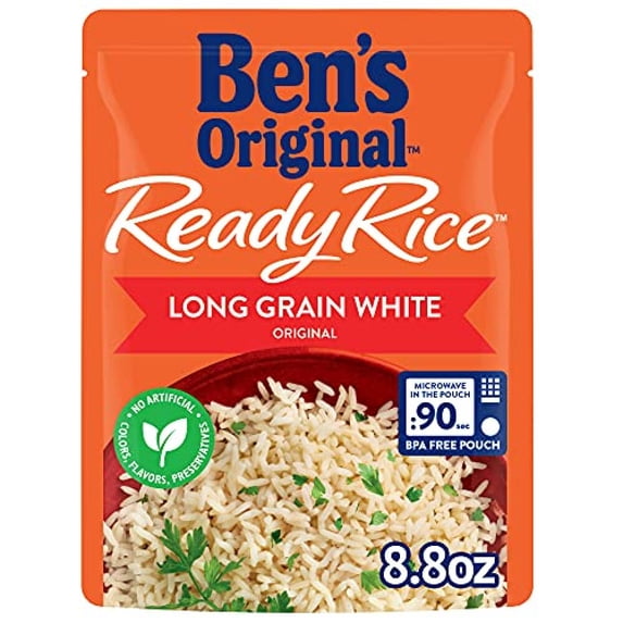 Ben's Original Ready Rice Long Grain White Rice Easy Dinner Side (Pack of 10)