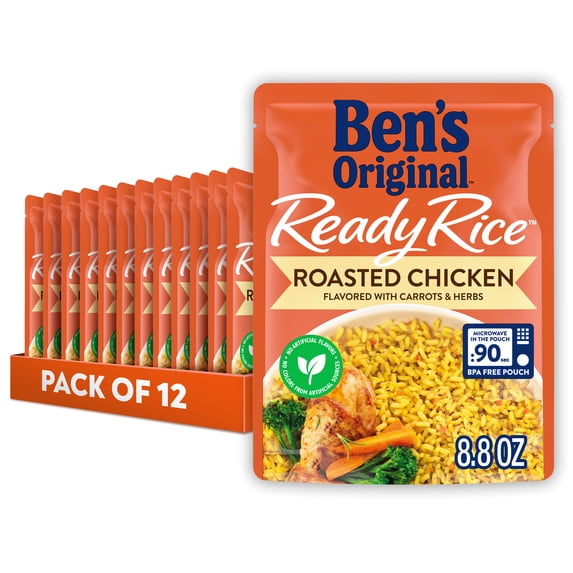 (12 pack) BEN'S ORIGINAL™ READY RICE™, Roasted Chicken, 8.8 oz. pouch