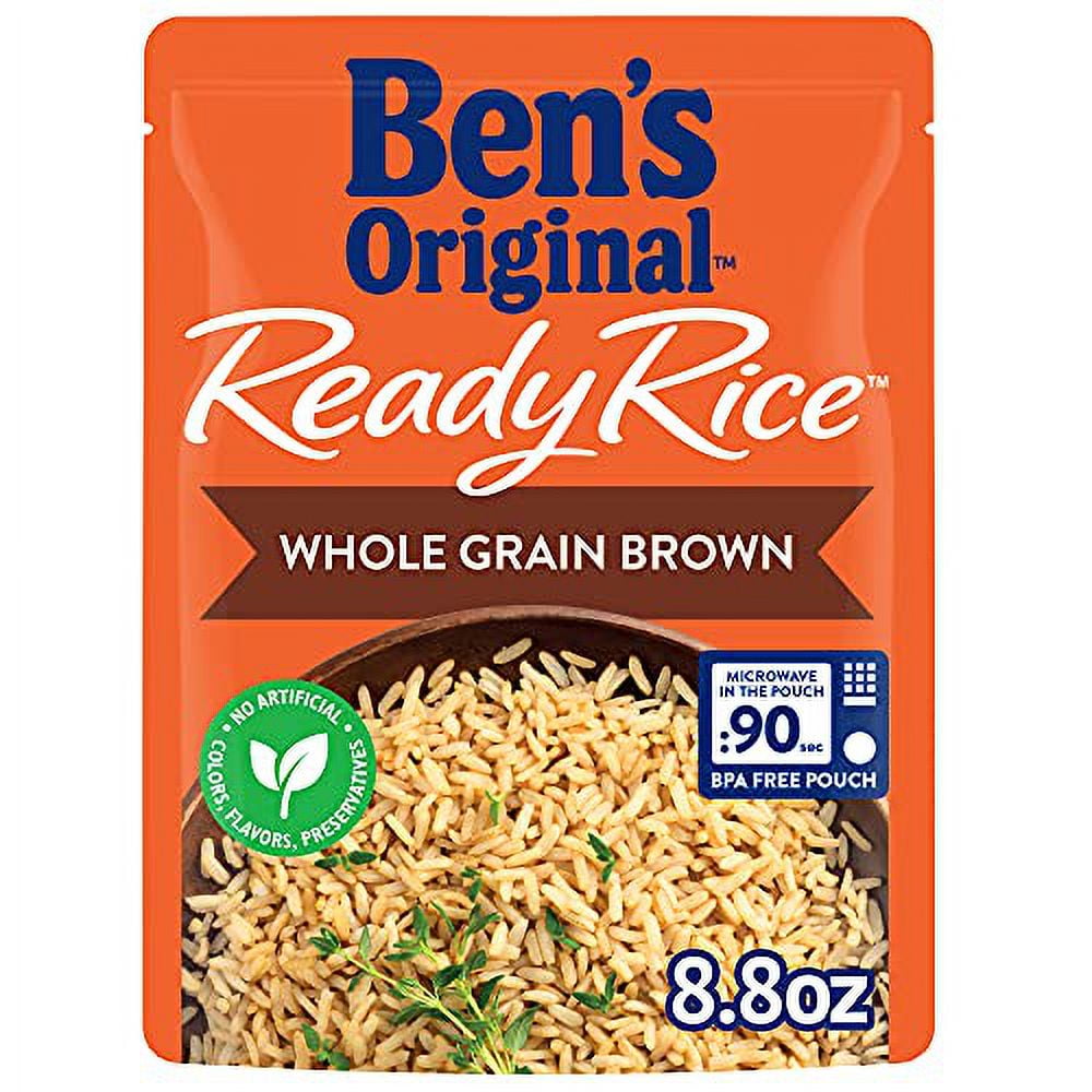 Ben's Original Ready Rice Whole Grain Brown 8.8 oz (Pack of 24)