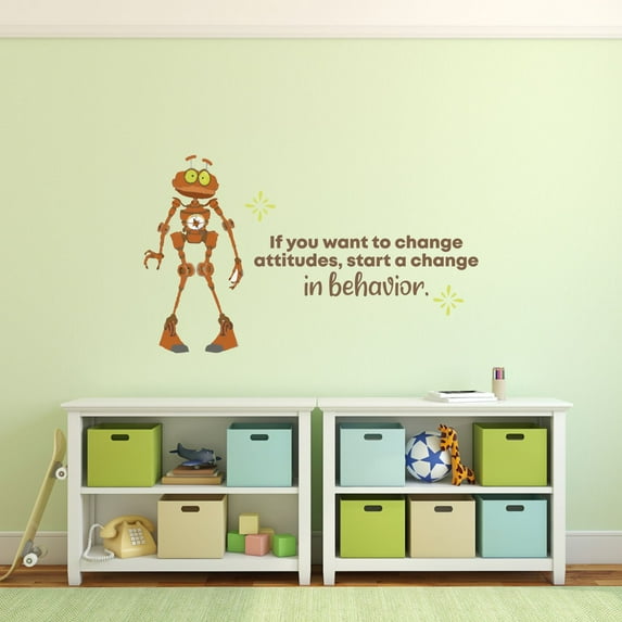 BEN Treasure Planet Robot Life Quote Cartoon Quotes Decors Wall Sticker Art Design Decal for Girls Boys Kid Room Bedroom Nursery Kindergarten Home Decor Stickers Wall Art Vinyl Decoration (15x30 inch)