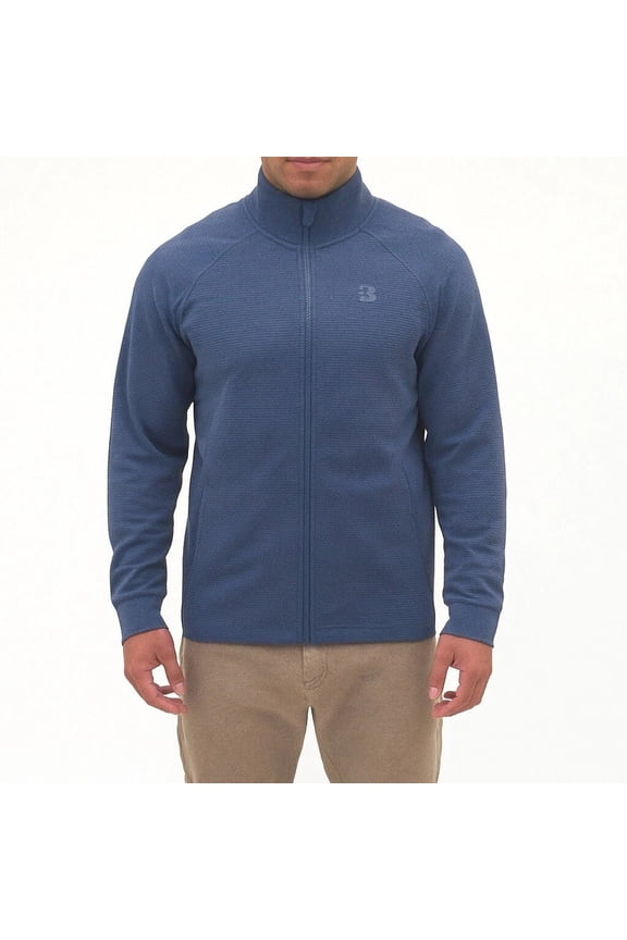 URBANWEAR MENS FULL ZIP ATHLETIC LIGHTWEIGHT JACKET | Blue, Medium