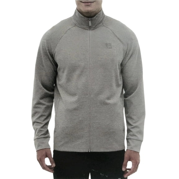 BENCH URBANWEAR MENS FULL ZIP ATHLETIC LIGHTWEIGHT JACKET | GRAY, MEDIUM