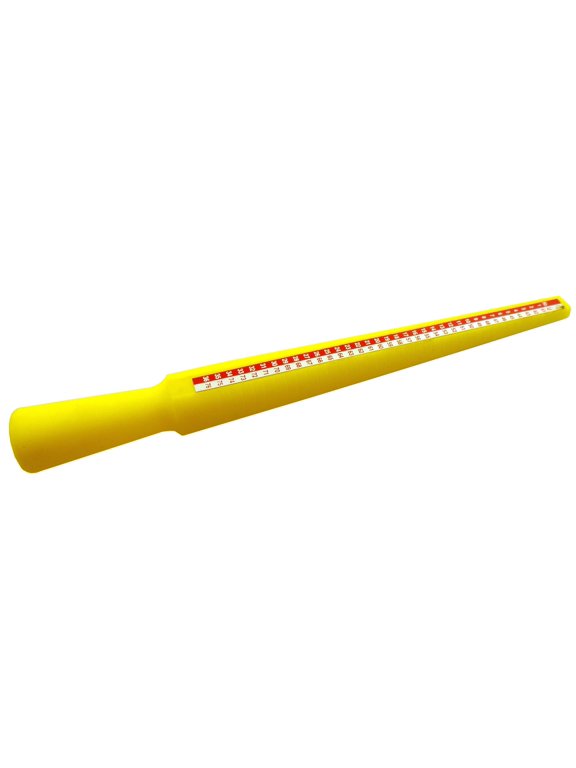 BENCH WIZARD 10" (25.4 cm) Plastic Ring Stick | 4 Sets of Precise Markings | Lightweight Design | Bright Yellow for High Visibility | Essential for Accurate Ring Sizing