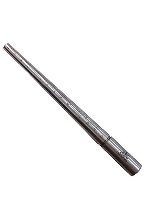 BENCH WIZARD 11.5" (29.2 cm) Professional Ring Mandrel | Hardened Chrome Finish | Sizes 1 to 15 | Quarter Size Increments | For Measuring, Repair & Reshaping