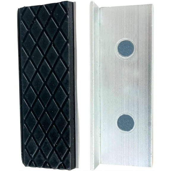 BENCH WIZARD - 2 Piece 3" Vise Jaw Pads Magnetic Vice Jaw Covers Protectors 3 inch Aluminum Pad Vise Jaw Great for Wood, Metal, Plastic, & More