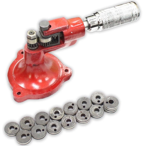 BENCH WIZARD Ring Enlarger Set | Mountable | 17 Hardened Rollers | 7.25" (18.4 cm) x 3.75" (9.5 cm) | 2.5" (6.4 cm) Metal Handle | Versatile for Various Rings, Including Stone Set