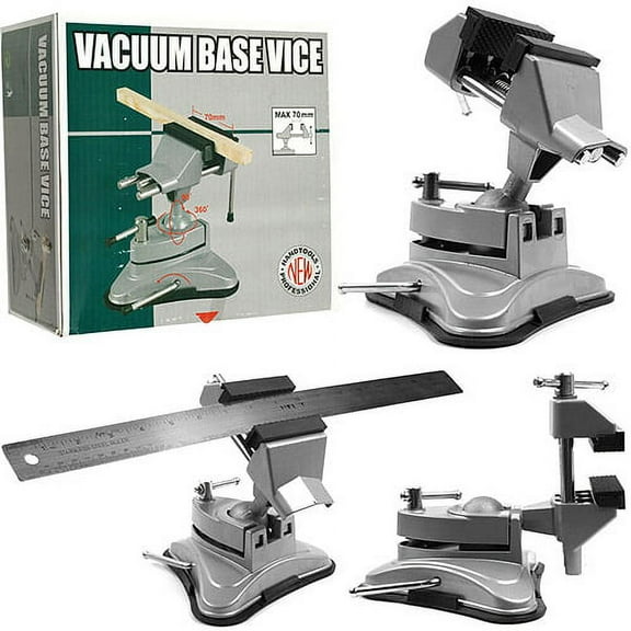 BENCH WIZARD Stalwart Portable Vice | Vacuum Base Stability | 360-Degree Swivel | Durable & Versatile | Ideal for Precision Tasks