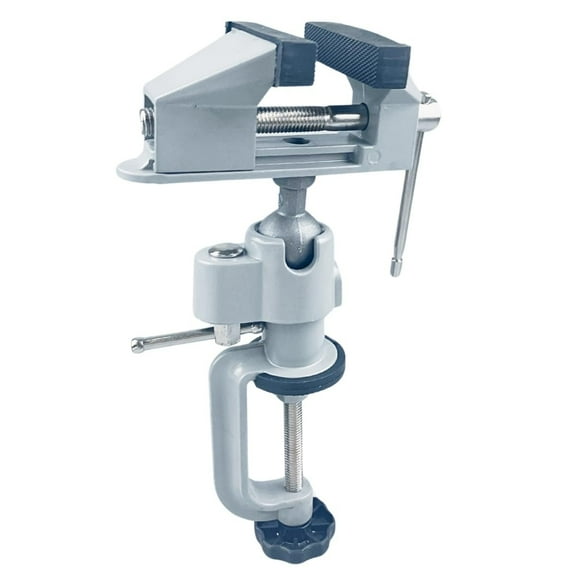 BENCH WIZARD Swivel Head 3" Vise 360 Rotation Rubber Jaws & Padded Clamps 78mm 3.07" Width 50mm 1.97" Opening 10 1/4" 26 cm Height Cast Aluminum Build