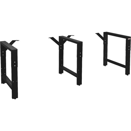 BENCHPRO 29 in. to 35 in. H Adjustable 20 in. L Black Garage Workbench Frame (3-Legs) RAF3-1-Black