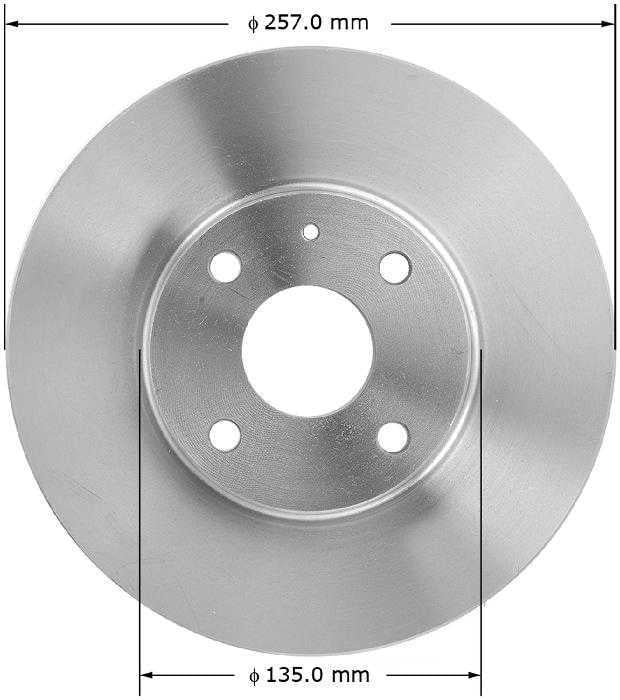 BENDIX PREMIUM PRT1635 - Disc Brake Rotor Fits select: 1991-2003 FORD ESCORT, 1991-1999 MERCURY TRACER