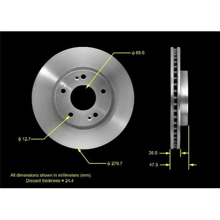 BENDIX PREMIUM PRT5504 - Disc Brake Rotor Fits select: 2005-2009 HYUNDAI TUCSON, 2007-2010 KIA SPORTAGE