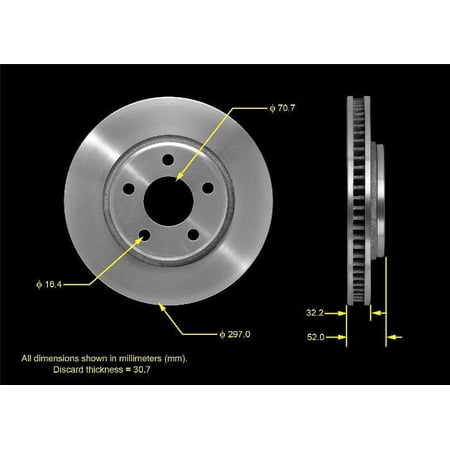 BENDIX PREMIUM PRT5518 - Disc Brake Rotor Fits select: 2004-2008 PONTIAC GRAND PRIX, 2006-2007 BUICK LACROSSE